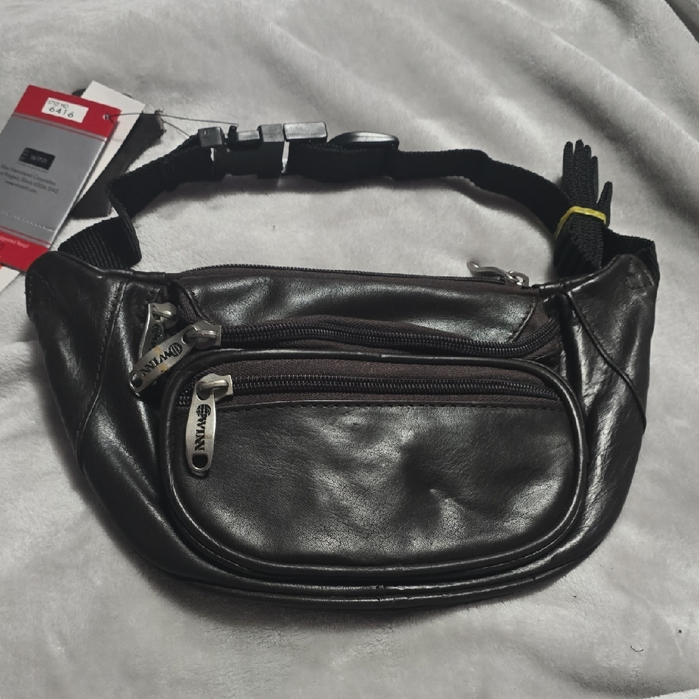 Winn Brown Leather Belt Bag